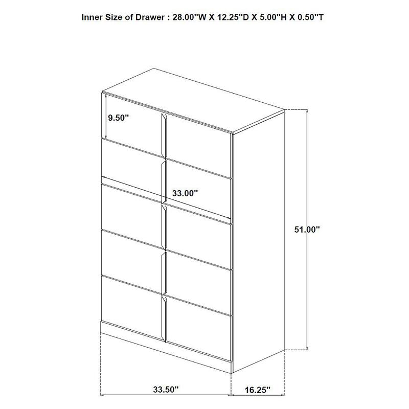 Ines Bedroom Set Grey and White High Gloss