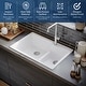 preview thumbnail 50 of 54, Karran Top Mount Large/Small Bowl Quartz Kitchen Sink - 33" x 22" x 9" - 33" x 22" x 9"