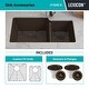 preview thumbnail 7 of 8, 32"x19" Quartz Granite Kitchen Sink, 60/40 Double Bowl Drop-in - 19x32