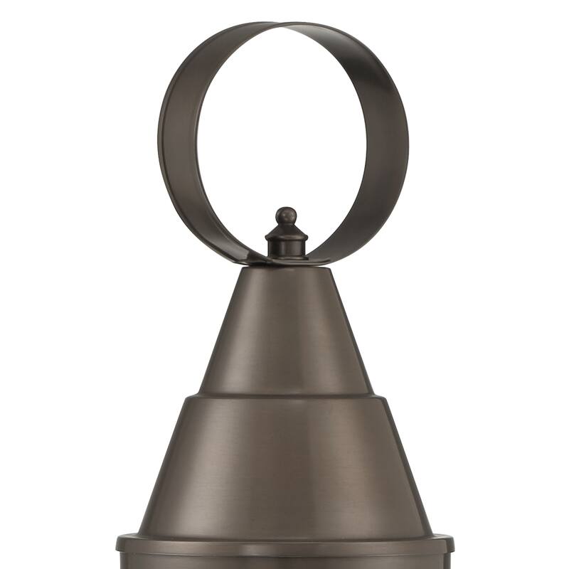 Elk Home Classic Onion Outdoor Post Light - Gun Metal with Seeded Glass