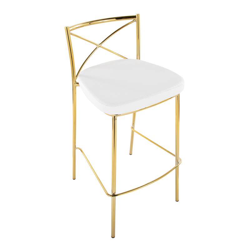 Silver Orchid Modern Charlotte 30" Fixed-Height Bar Stool - Set of 2