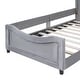 preview thumbnail 48 of 55, Casual Upholstered Daybed with Guardrail, Classic Headboard Footboard, Wood Slat Support Bed for Children Kids Platform Bed