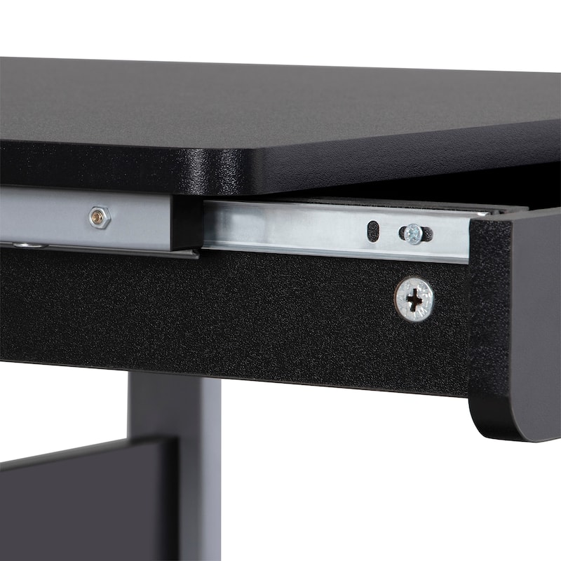 Yaheetech Rolling Computer Desk Table Tray Desk with Drawer and Shelf