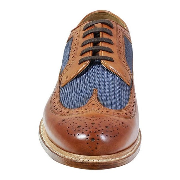 florsheim solar navy wingtip shoes
