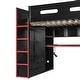 preview thumbnail 16 of 25, Ultimate Gamer’s Loft Bed with Desk, Storage, and RGB LED Lights by Harper&Bright Designs