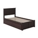 preview thumbnail 5 of 6, Madison Twin Solid Wood Platform Bed with Footboard & 2 Storage Drawers in Espresso