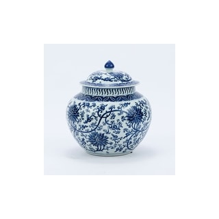 Twisted Lotus Lidded Melon Decorative Jar