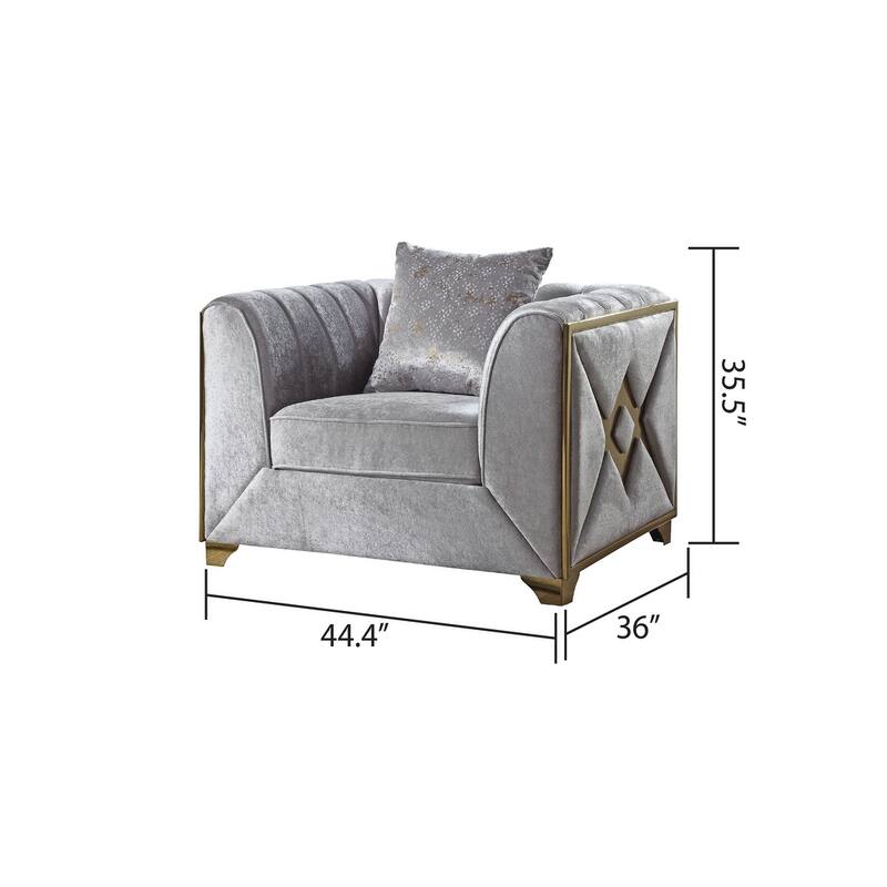 Velencia Contemporary Style 2PC/3PC Living Room Sets Made with Wood