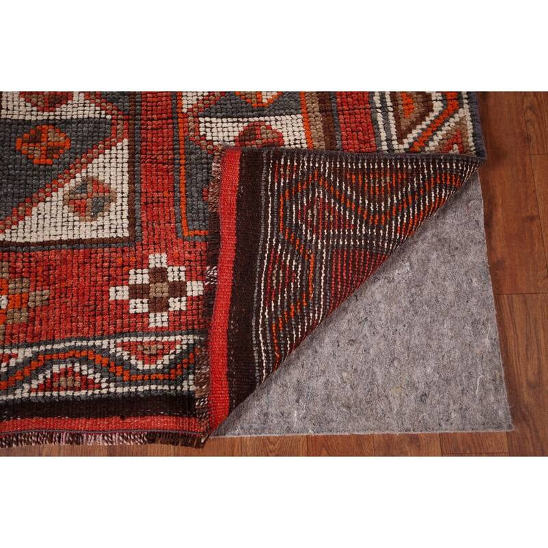 Tribal Anatolian Turkish Vintage Runner Rug Hand-Knotted Wool Carpet - 2'11"x 10'0"