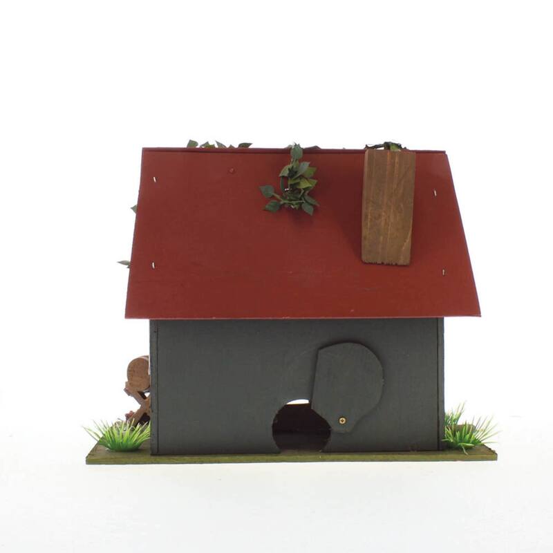 Cottage Winery Outdoor Hanging Birdhouse - 10.25" - Gray and Red