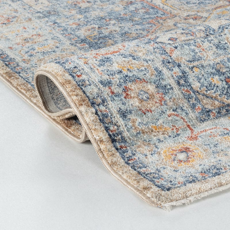 Stelios Collection Navy Transitional Area Rug