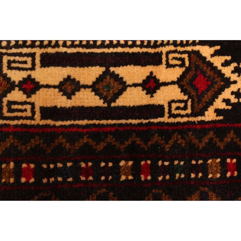 ECARPETGALLERY Hand-knotted Teimani Dark Brown Wool Rug - 2'9 x 4'11