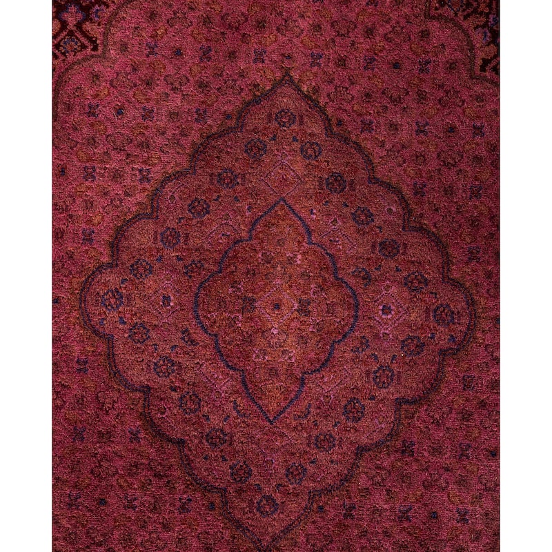 Overdyed One-of-a-Kind Hand-Knotted Area Rug - Pink - 6' 7" x 9' 8"