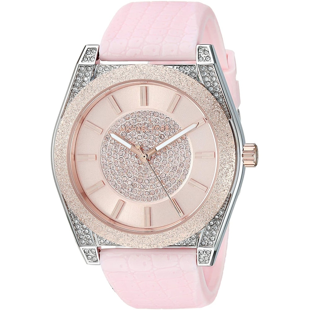 michael kors channing silver quartz watch