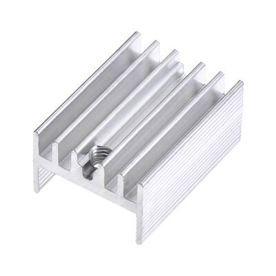 20x15x10mm Aluminum Heatsink for Transistor or Voltage Regulator TO-220 10pcs - Silver Tone