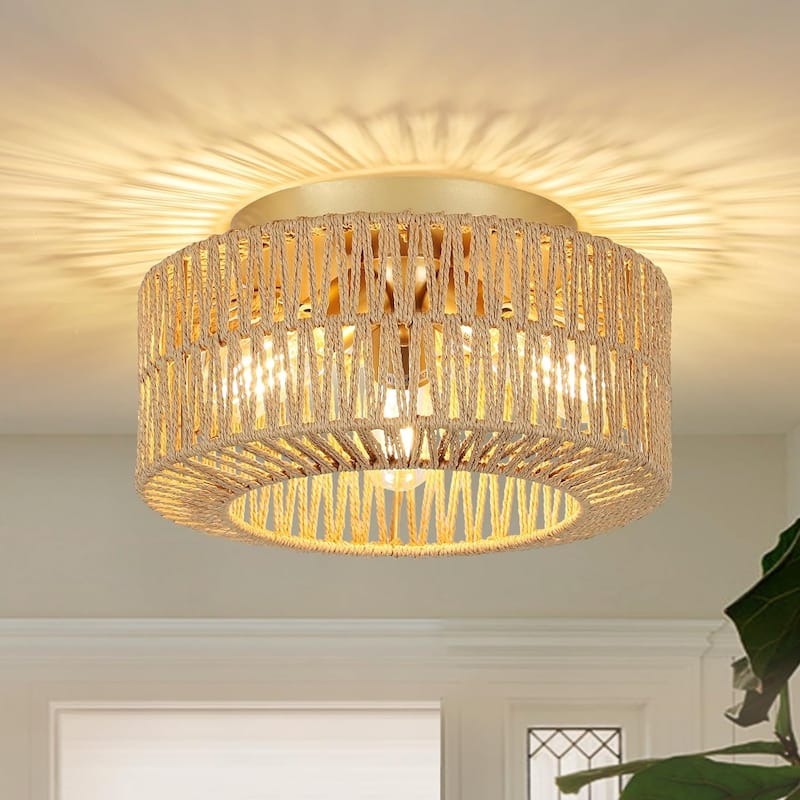 Boho Light Fixtures Ceiling Mount - brown - brown