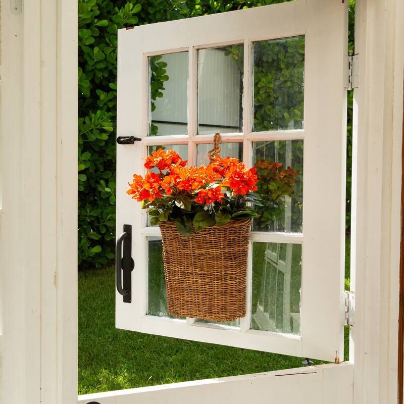 19-in UV Resistant Artificial Bougainvillea Bush - Set of 4