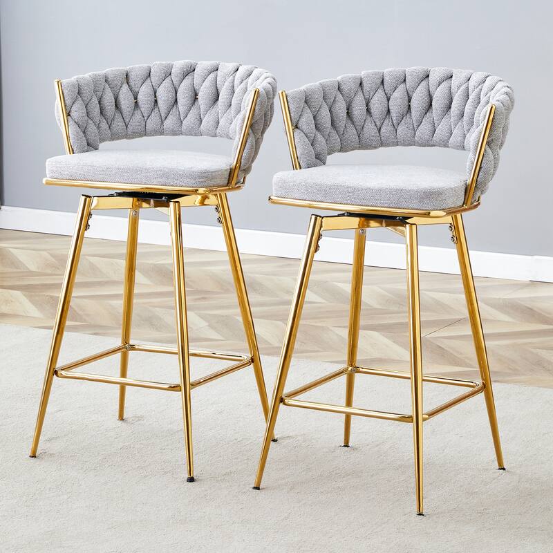 Two Sets Of Swivel Bar Stools