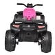 preview thumbnail 25 of 93, Powerful 24V Electric ATV for Big Kids, 2-Seater 4WD 4 Wheeler with LED Lights, Shock Absorbers & Bluetooth Music