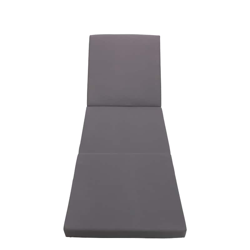 Modern Acacia Wood Outdoor Chaise Lounge with 6-position Adjustable Backrests and Water-resistant Cushions