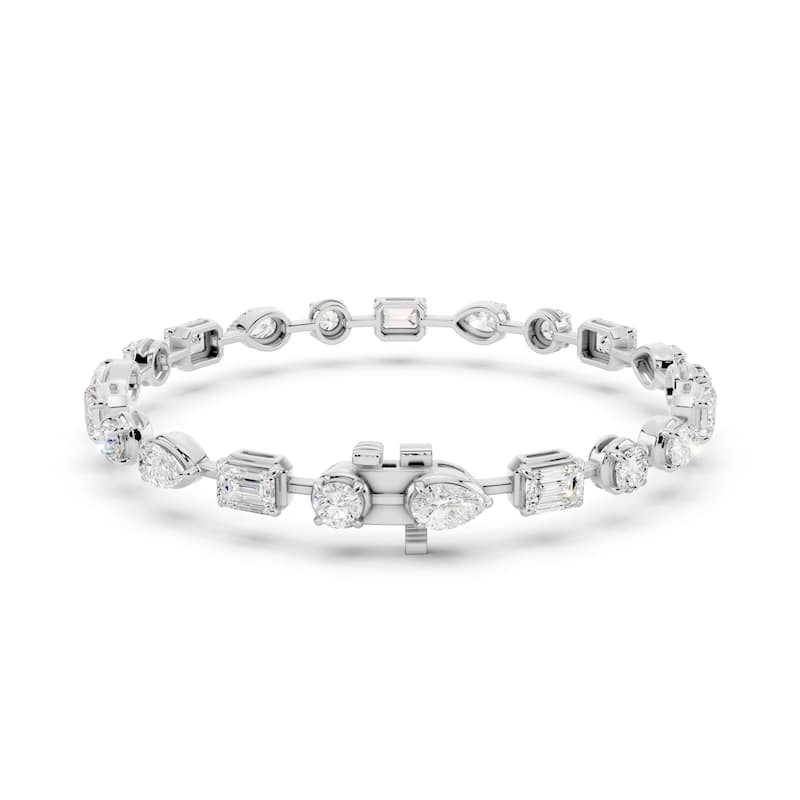 Auriya 14K Gold Lab Grown Diamond Fashion Tennis Bracelet 5 3/4 ct. tw. (E-F VS)
