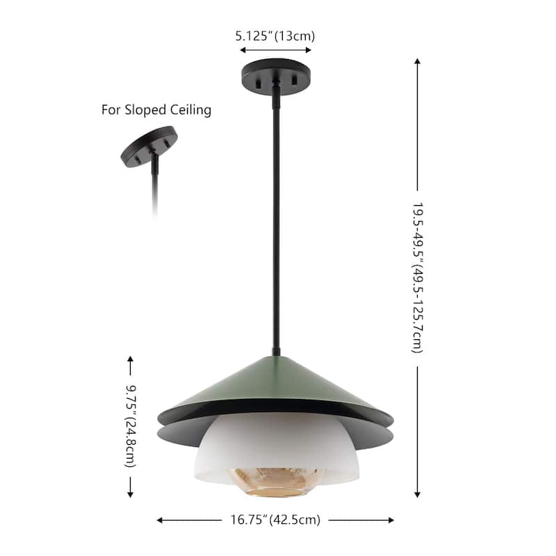SAFAVIEH Jalen 17-inch Glass & Metal Pendant - 17"W x 17"D x 50"H