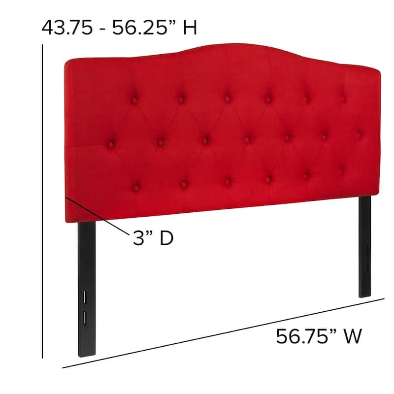 Arched Button Tufted Upholstered Headboard