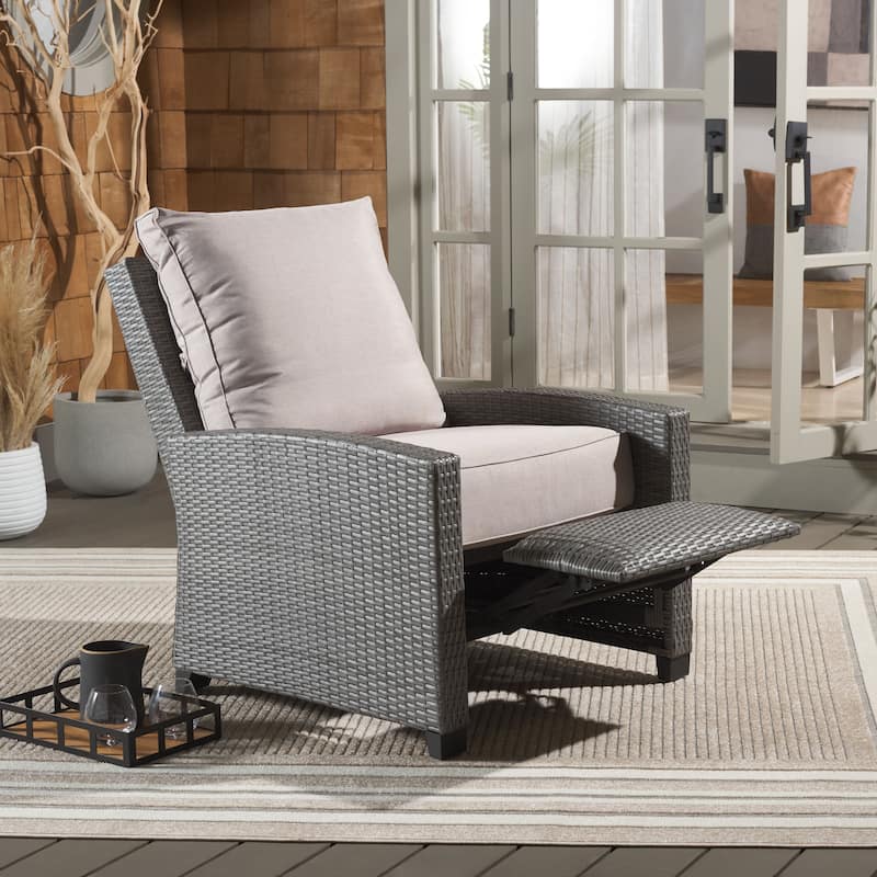 SAFAVIEH Outdoor Patio Furniture Landon Recliner Chair - 32"W x 36"D x 36"H