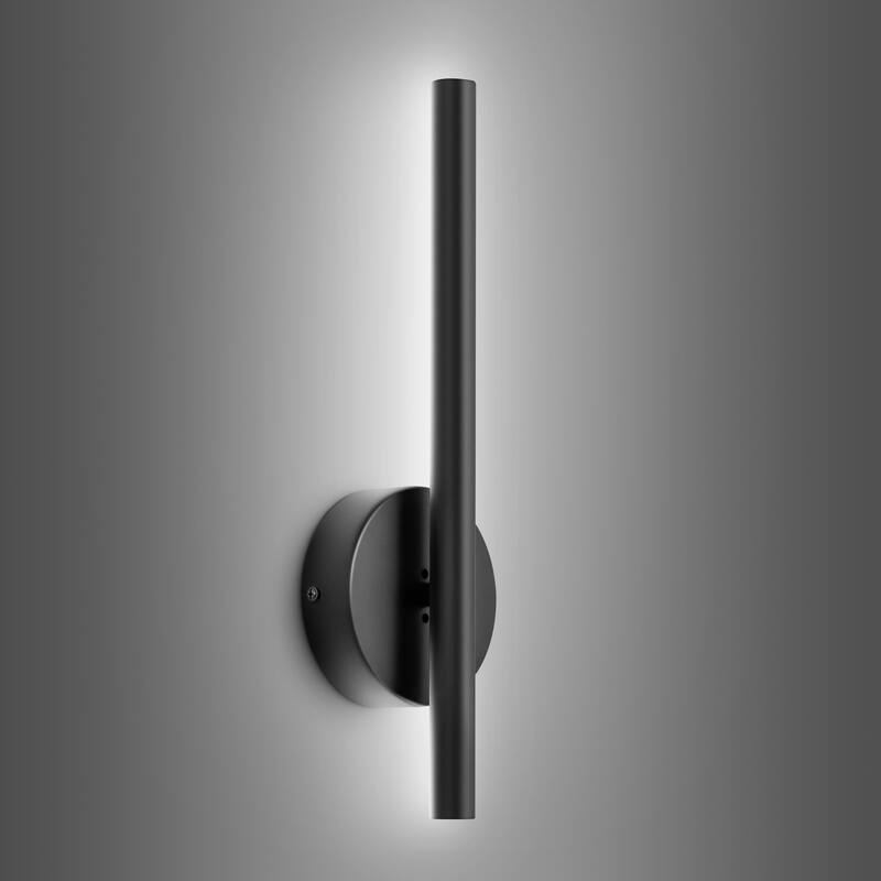 15.7 in. Modern Gold/Black Linear Bathroom Vanity Light Dimmable Integrated LED Wall Light