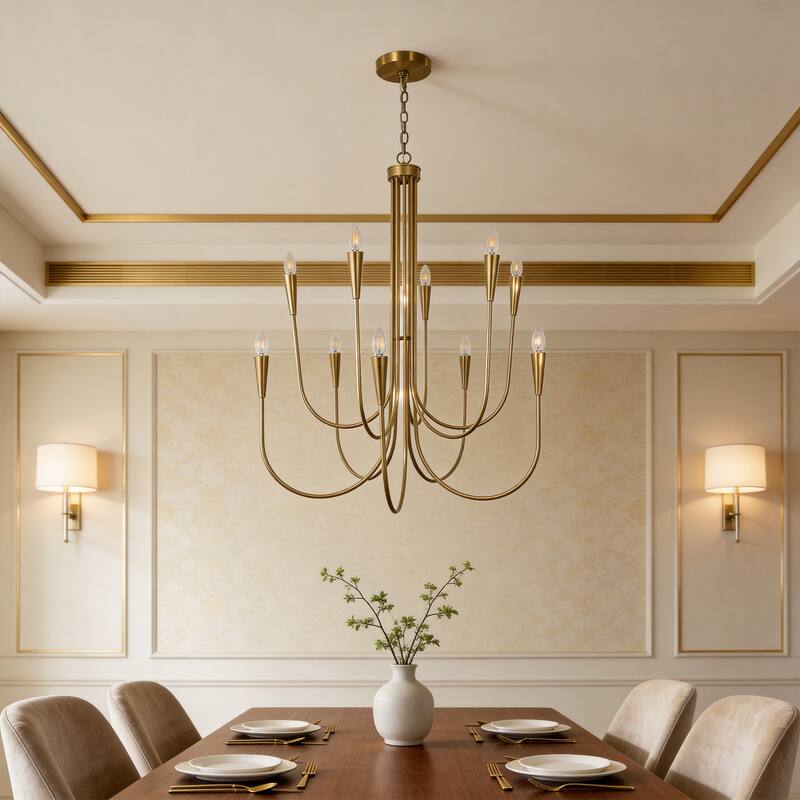 10 - Light Dimmable Classic / Traditional Chandelier