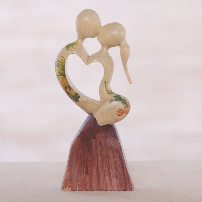 Novica Handmade Loving Dance Wood Statuette