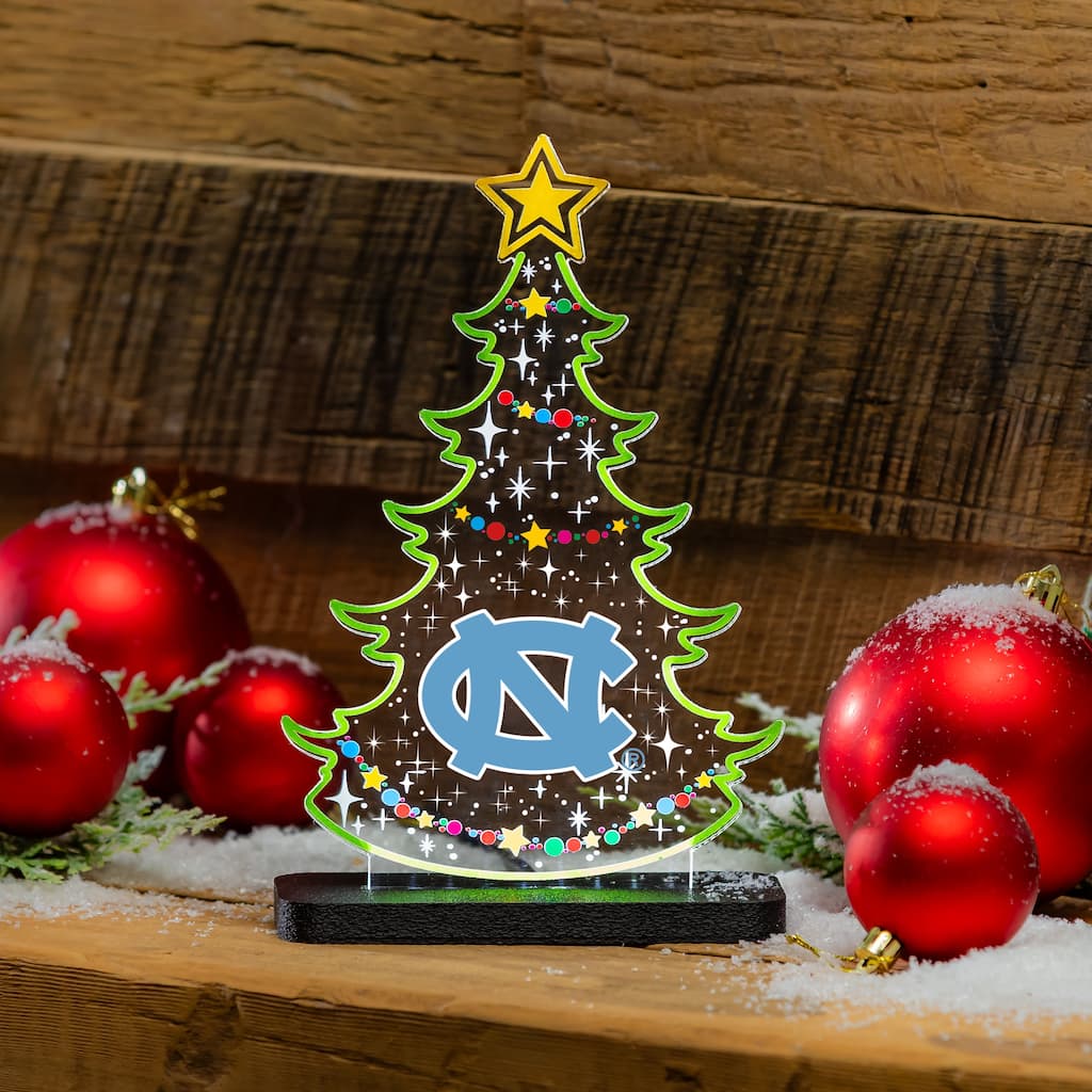 10" LED Tabletop Christmas Tree Desklite Sign, University of North Carolina