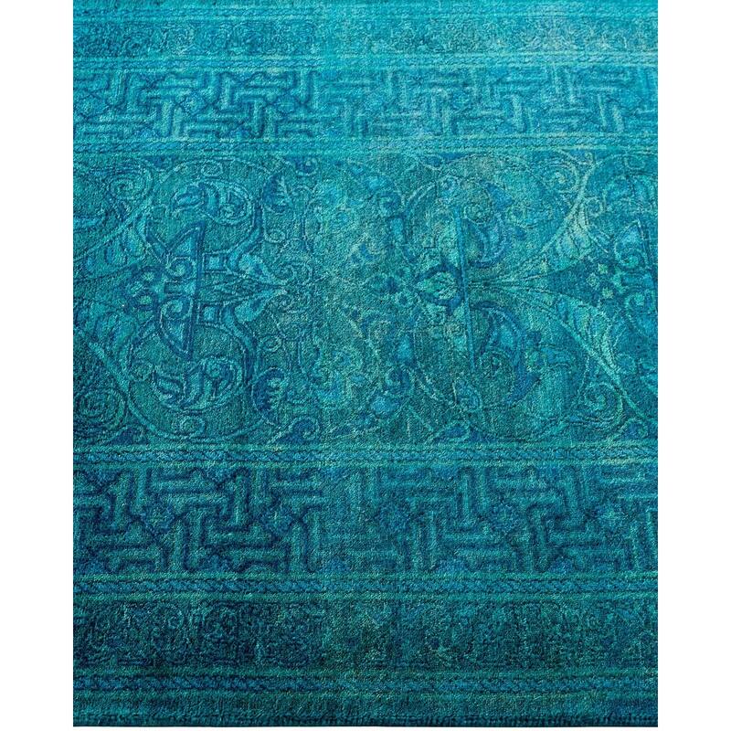 Contemporary Overdyed Wool Hand Knotted Area Rug - 2' 9" x 3' 8"