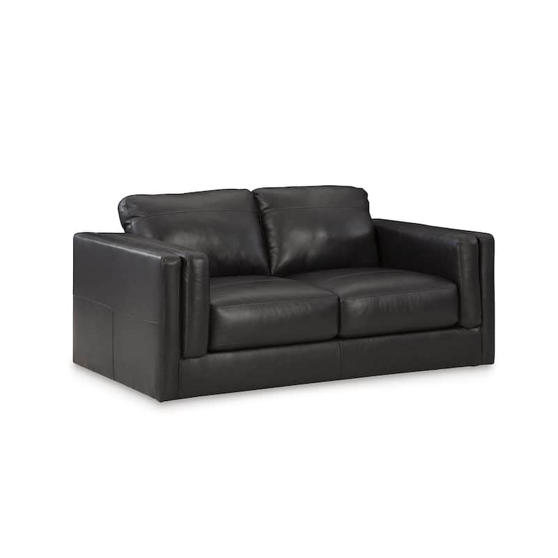 Signature Design by Ashley Amiata Onyx Loveseat - 70"W x 41"D x 35"H