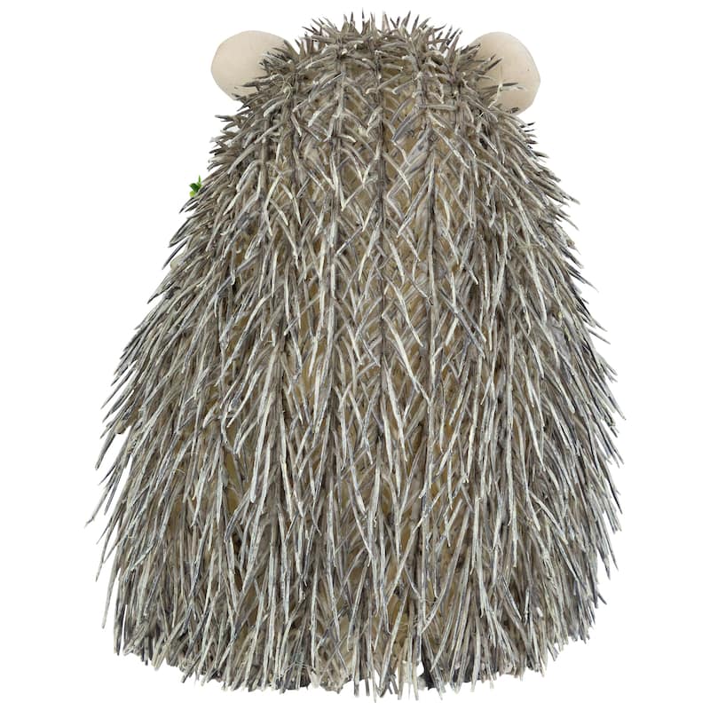 Hedgehog Floral Easter Figurine - 5" - Cream and Gray