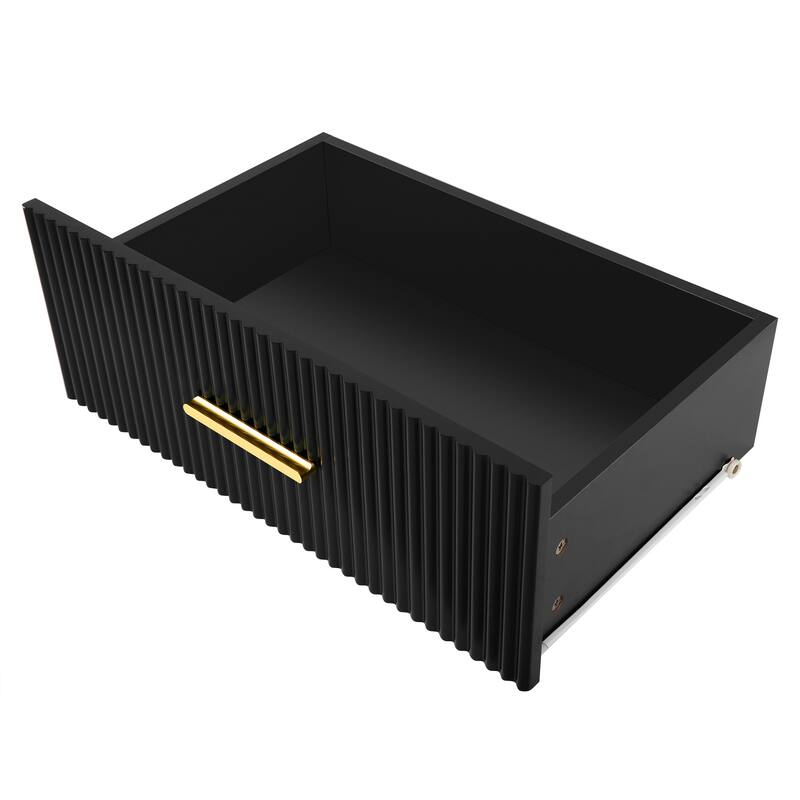 Luxury Storage Cabinet with Gold Metal Legs, Adjustable Shelves, and 3 Drawers