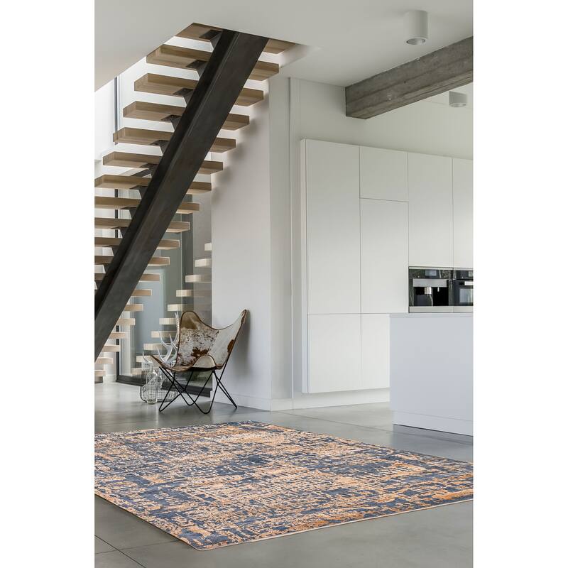 ECARPETGALLERY Hand-knotted Legacy Light Copper Silk, Wool Rug - 7'11 x 10'3