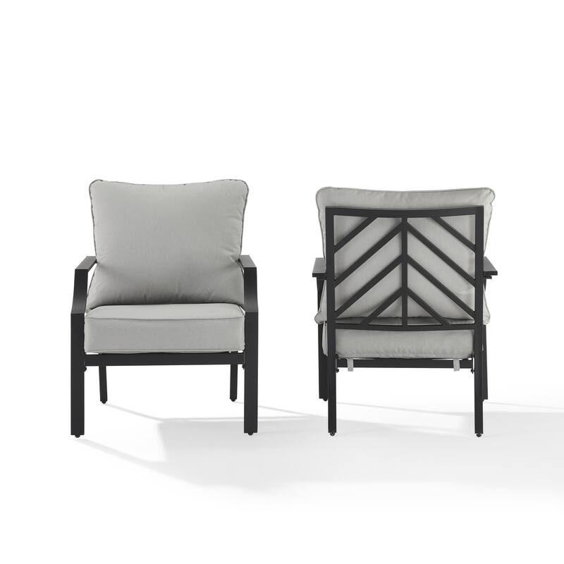 Crosley Otto 2Pc Outdoor Metal Armchair Set
