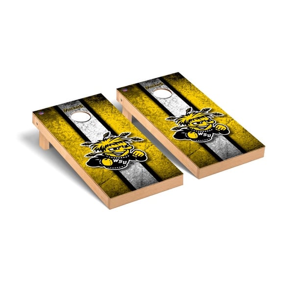 slide 2 of 5, Wichita State Shockers 2x4 Pro Cornhole Boards - V5 Include Carrying Case