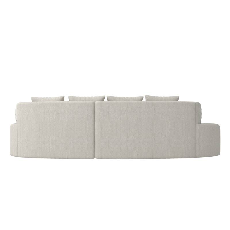 Modern Curved Sectional 3 Seat Minimalist Elegant Half Moon Sofa Compressed Modular Sectional Sofa for Living Room, Office