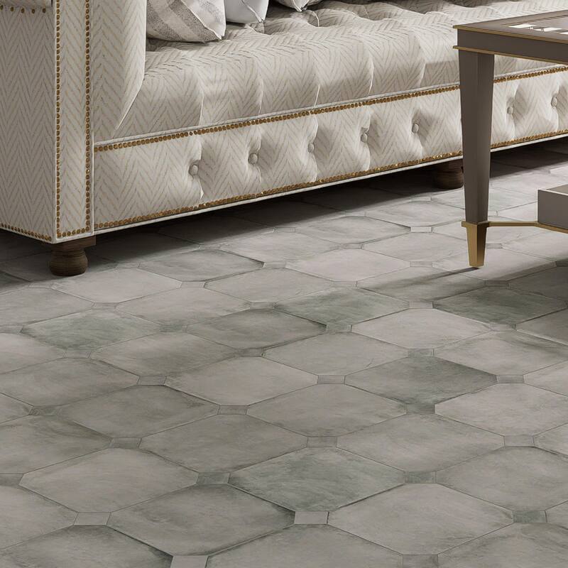 Merola Tile Laverton Taco Gris 1-5/8" x 1-5/8" Porcelain Floor and Wall Tile