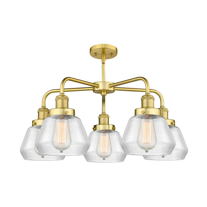 Innovations Lighting Fulton - 5 Light 25" Stem Hung Chandelier