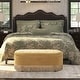 preview thumbnail 18 of 23, Melinda 48.5" Upholstered Tufted Oval Storage Bench with Bullion Fringe Gold