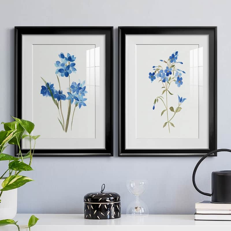 Blue Blossom Botanical I Premium Framed Print - Ready to Hang