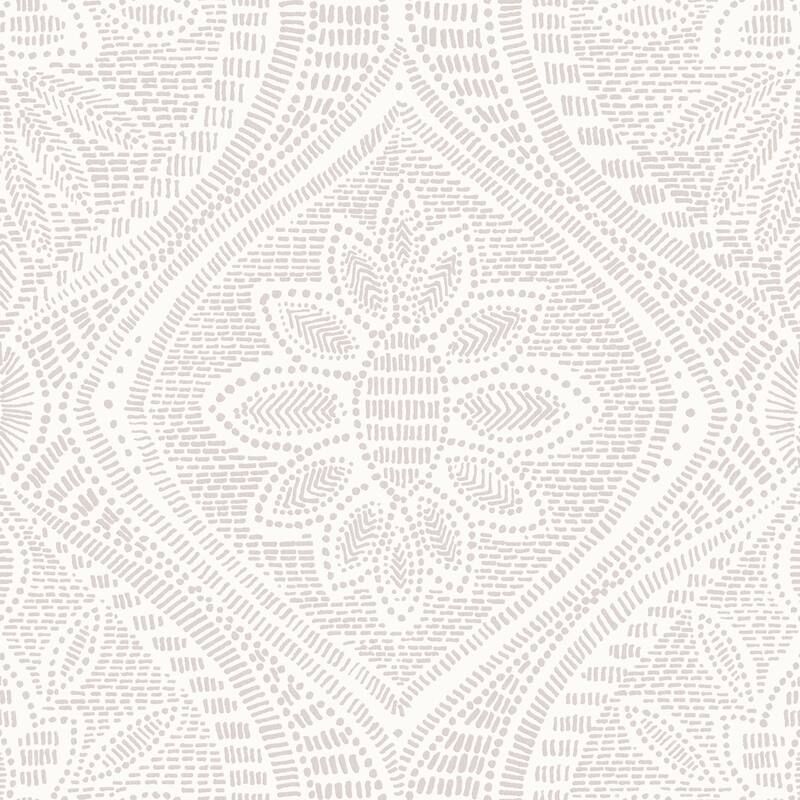 A-Street Prints Scout Lavender Floral Ogee Wallpaper
