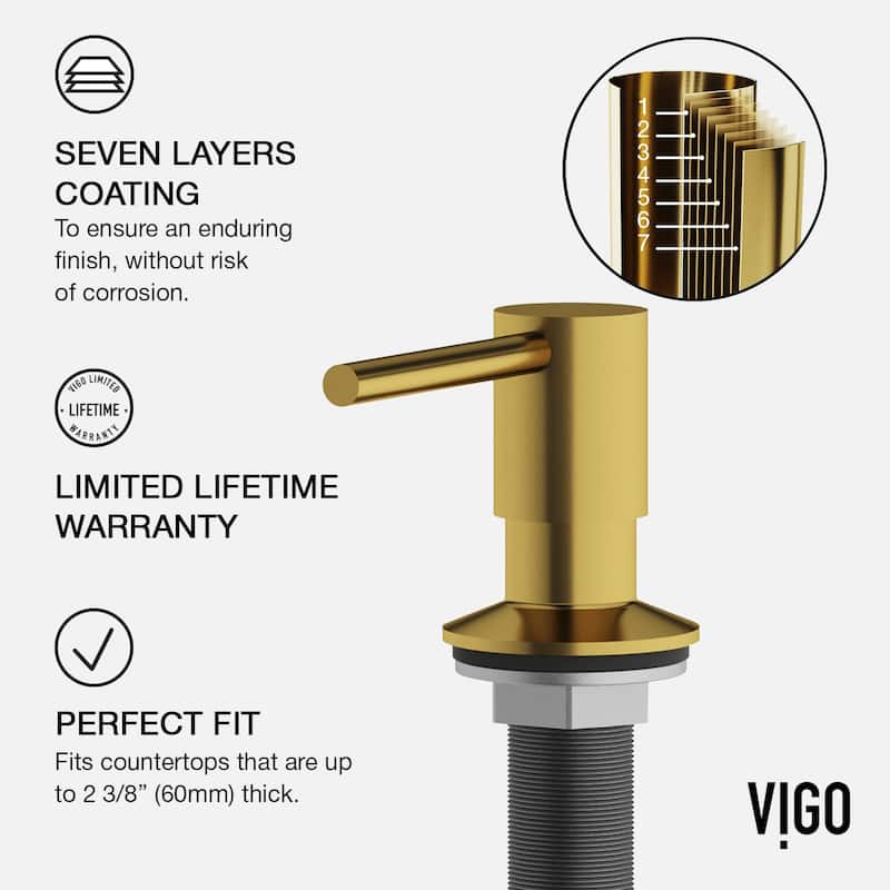 VIGO Greenwich 18" H Single Handle Pull-Down Sprayer Kitchen Faucet