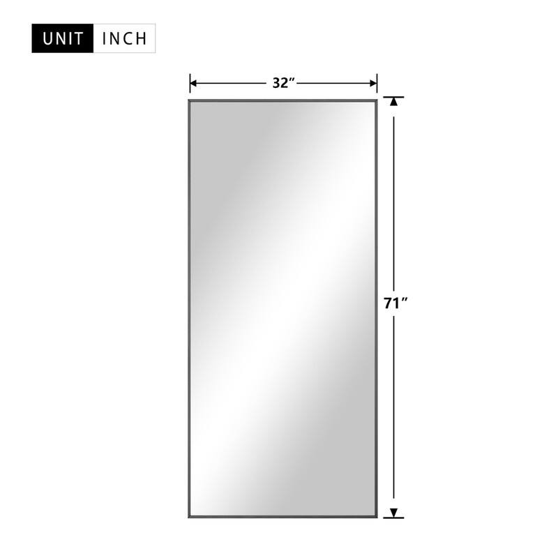 Full Length Free Standing Body Mirror Metal Framed Wall Mirror Large Floor Mirror