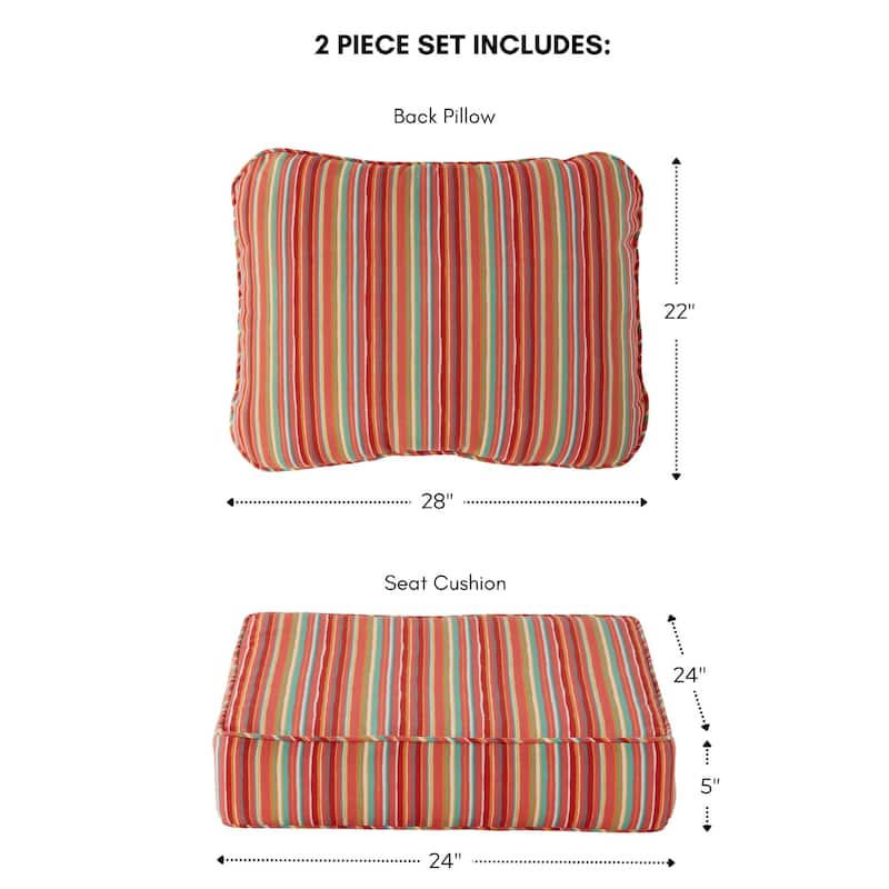 Premium Deep Seat Outdoor Cushion Set by Greendale Home Fashions (Cushions Only)