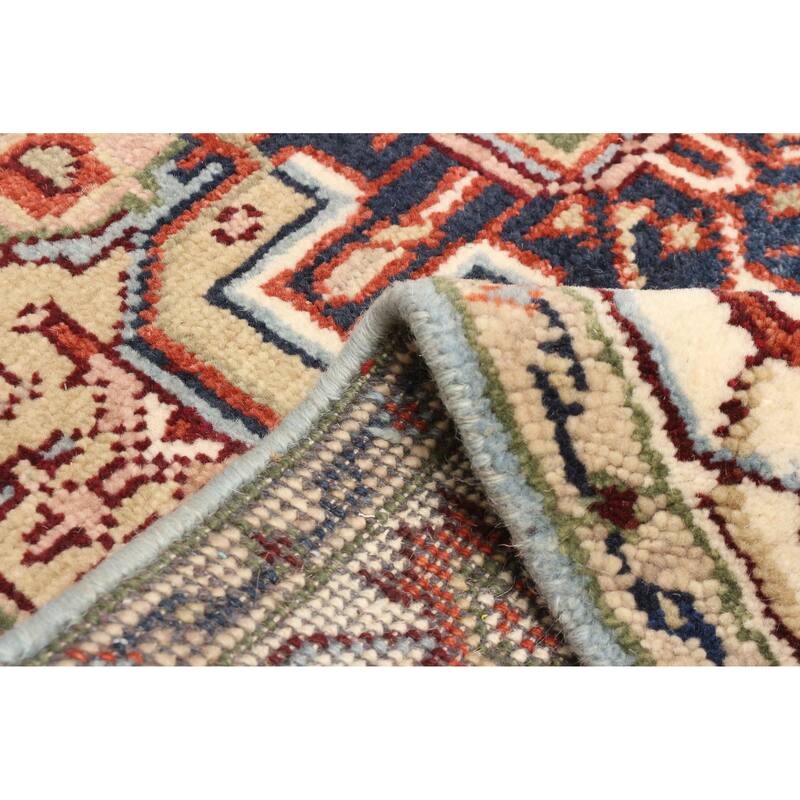 ECARPETGALLERY Hand-knotted Serapi Heritage Light Blue Wool Rug - 4'0 x 5'11