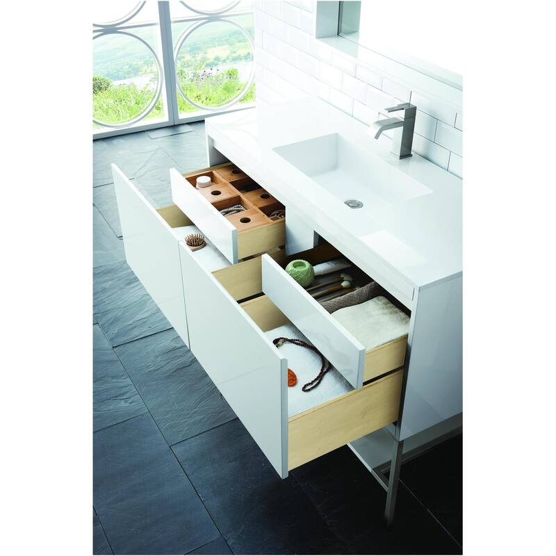 James Martin Vanities 805-V47.3-CB-GW Mantova 48" Single Basin Poplar